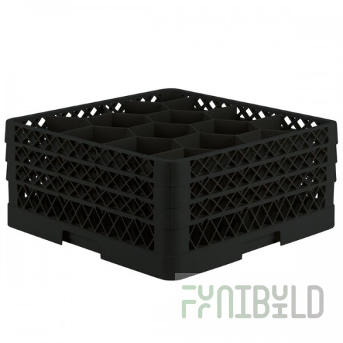 Vollrath TR18JJJ Traex® Rack Max Full-Size Black 12-Compartment 7 7/8