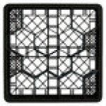 Vollrath TR18JJJ Traex® Rack Max Full-Size Black 12-Compartment 7 7/8