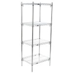 Metro A316C Super Adjustable Chrome Wire Stationary 4-Shelf Shelving Unit - 18