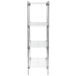 Metro A316C Super Adjustable Chrome Wire Stationary 4-Shelf Shelving Unit - 18