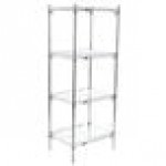 Metro A316C Super Adjustable Chrome Wire Stationary 4-Shelf Shelving Unit - 18