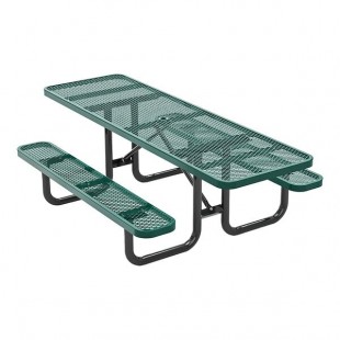 Lifeyard 8' Green Expanded Metal ADA Picnic Table