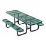 Lifeyard 8' Green Expanded Metal ADA Picnic Table Lifeyard 8' Green Expanded Metal ADA Picnic Table