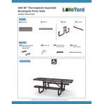 Lifeyard 8' Green Expanded Metal ADA Picnic Table Lifeyard 8' Green Expanded Metal ADA Picnic Table