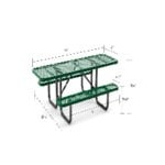 Lifeyard 8' Green Expanded Metal ADA Picnic Table Lifeyard 8' Green Expanded Metal ADA Picnic Table