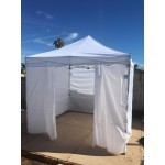 Caravan Canopy 21003206010 Classic 10' x 10' White Heavy-Duty Commercial Grade Instant Canopy Deluxe Kit with Side Walls