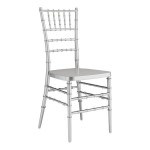 Lancaster Table & Seating Steel Reinforced Heavy-Duty Silver Resin Chiavari Chair Lancaster Table & Seating Steel Reinforced Heavy-Duty Silver Resin Chiavari Chair