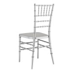 Lancaster Table & Seating Steel Reinforced Heavy-Duty Silver Resin Chiavari Chair Lancaster Table & Seating Steel Reinforced Heavy-Duty Silver Resin Chiavari Chair