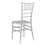 Lancaster Table & Seating Steel Reinforced Heavy-Duty Silver Resin Chiavari Chair Lancaster Table & Seating Steel Reinforced Heavy-Duty Silver Resin Chiavari Chair