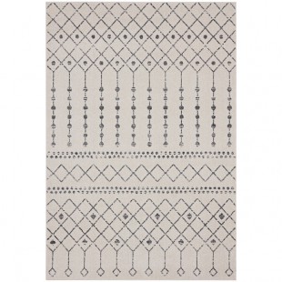 Abani Casa Collection 3' x 5' Cream / Gray Moroccan Trellis Area Rug