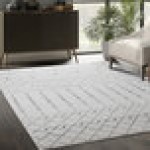 Abani Casa Collection 3' x 5' Cream / Gray Moroccan Trellis Area Rug