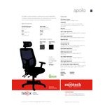 Eurotech Seating MFHB9SL-5806 Apollo Black Dove Fabric / Mesh Multi-Function High Back Swivel Office Chair Eurotech Seating MFHB9SL-5806 Apollo Black Dove Fabric / Mesh Multi-Function High Back Swivel Office Chair