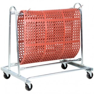 Cactus Mat 6477KD Portamat Unassembled Floor Mat Washing and Transport Cart - 10 Mat Capacity