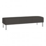 Lesro Luxe Lounge Series Patriot Plus Imperial Blue Vinyl 3-Seat Bench with Steel Legs Lesro Luxe Lounge Series Patriot Plus Imperial Blue Vinyl 3-Seat Bench with Steel Legs