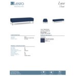 Lesro Luxe Lounge Series Patriot Plus Imperial Blue Vinyl 3-Seat Bench with Steel Legs Lesro Luxe Lounge Series Patriot Plus Imperial Blue Vinyl 3-Seat Bench with Steel Legs