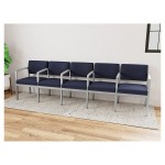 Lesro Lenox Steel Open House Navy Fabric 5-Seat Sofa with Center Arms Lesro Lenox Steel Open House Navy Fabric 5-Seat Sofa with Center Arms