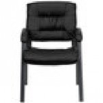 Flash Furniture BT-1404-BKGY-GG Black Leather Executive Side Chair with Titanium Frame Finish Flash Furniture BT-1404-BKGY-GG Black Leather Executive Side Chair with Titanium Frame Finish