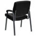 Flash Furniture BT-1404-BKGY-GG Black Leather Executive Side Chair with Titanium Frame Finish Flash Furniture BT-1404-BKGY-GG Black Leather Executive Side Chair with Titanium Frame Finish