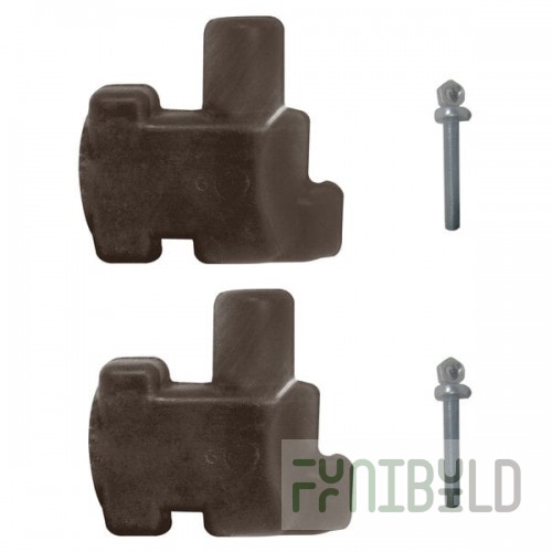 Grosfillex USSP0236 4 Piece Connector Pack - Brown