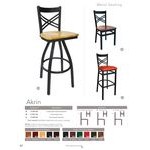 BFM Seating Akrin Metal Chair with 2