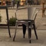 Lancaster Table & Seating Alloy Distressed Onyx Black Outdoor Arm Chair Lancaster Table & Seating Alloy Distressed Onyx Black Outdoor Arm Chair