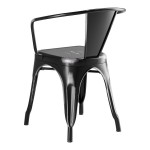 Lancaster Table & Seating Alloy Distressed Onyx Black Outdoor Arm Chair Lancaster Table & Seating Alloy Distressed Onyx Black Outdoor Arm Chair