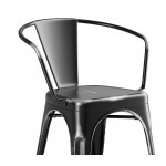 Lancaster Table & Seating Alloy Distressed Onyx Black Outdoor Arm Chair Lancaster Table & Seating Alloy Distressed Onyx Black Outdoor Arm Chair