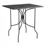 Lancaster Table & Seating Harbor Black Steel Mesh Outdoor Arm Chair Lancaster Table & Seating Harbor Black Steel Mesh Outdoor Arm Chair