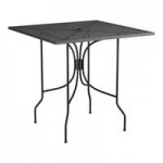 Lancaster Table & Seating Harbor Black Steel Mesh Outdoor Arm Chair Lancaster Table & Seating Harbor Black Steel Mesh Outdoor Arm Chair