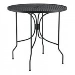 Lancaster Table & Seating Harbor Black Steel Mesh Outdoor Arm Chair Lancaster Table & Seating Harbor Black Steel Mesh Outdoor Arm Chair