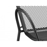 Lancaster Table & Seating Harbor Black Steel Mesh Outdoor Arm Chair Lancaster Table & Seating Harbor Black Steel Mesh Outdoor Arm Chair