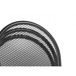Lancaster Table & Seating Harbor Black Steel Mesh Outdoor Arm Chair Lancaster Table & Seating Harbor Black Steel Mesh Outdoor Arm Chair