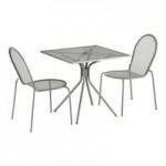 Lancaster Table & Seating Harbor Black Steel Mesh Outdoor Arm Chair Lancaster Table & Seating Harbor Black Steel Mesh Outdoor Arm Chair