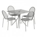 Lancaster Table & Seating Harbor Black Steel Mesh Outdoor Arm Chair Lancaster Table & Seating Harbor Black Steel Mesh Outdoor Arm Chair