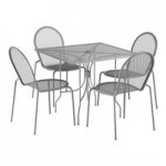 Lancaster Table & Seating Harbor Black Steel Mesh Outdoor Arm Chair Lancaster Table & Seating Harbor Black Steel Mesh Outdoor Arm Chair