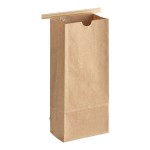 Choice 1 lb. Brown Kraft Customizable Paper Coffee Bag with Reclosable Tin Tie - 1,000/Case Choice 1 lb. Brown Kraft Customizable Paper Coffee Bag with Reclosable Tin Tie - 1,000/Case
