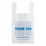 Choice 1/6 Standard Size 2.25 Mil Green Reusable Extra Heavy-Duty Plastic T-Shirt Bag - 200/Case