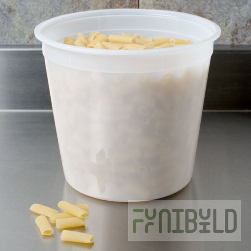 Placon 168 oz. Translucent Round Deli Container - 100/Case
