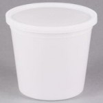 Placon 168 oz. Translucent Round Deli Container - 100/Case