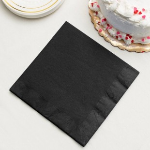 Creative Converting 59134B Black Velvet 3-Ply Paper Dinner Napkin - 25/Pack Creative Converting 59134B Black Velvet 3-Ply Paper Dinner Napkin - 25/Pack