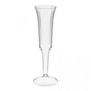 WNA Comet OPSCHMP5 Opulence 5 oz. Clear 2-Piece Plastic Champagne Flute - 10/Pack