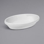 Oneida Tundra by 1880 Hospitality F1400000634 20 oz. Oval Warm White China Baker Dish - 24/Case Oneida Tundra by 1880 Hospitality F1400000634 20 oz. Oval Warm White China Baker Dish - 24/Case