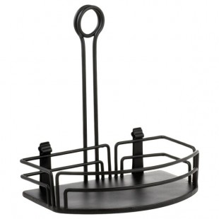 TableCraft BK67912 Versa Rack Black Powder Coated Metal Condiment Caddy TableCraft BK67912 Versa Rack Black Powder Coated Metal Condiment Caddy