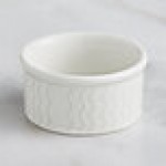 RAK Porcelain Leon 2 oz. Ivory Embossed Porcelain Ramekin - 12/Case RAK Porcelain Leon 2 oz. Ivory Embossed Porcelain Ramekin - 12/Case