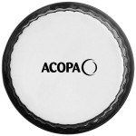 Acopa 2.5 oz. Glossy Black Fluted Stoneware Ramekin - 48/Case