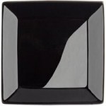 Acopa 2.5 oz. Glossy Black Fluted Stoneware Ramekin - 48/Case