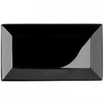 Acopa 2.5 oz. Glossy Black Fluted Stoneware Ramekin - 48/Case