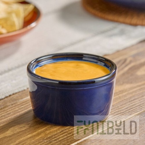 Acopa Keystone 4 oz. Azora Blue Porcelain Ramekin - 72/Case