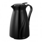 Service Ideas Twist 'N' Serv 40.5 oz. Black Plastic Insulated Coffee Carafe / Server with Push-Button Lid TNSPB12BL