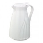 Service Ideas Twist 'N' Serv 40.5 oz. Black Plastic Insulated Coffee Carafe / Server with Push-Button Lid TNSPB12BL